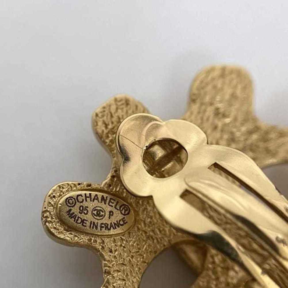 CHANEL Gold Logo Earrings - Picture 8 of 11
